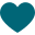 a chubby teal heart
