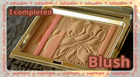 simple blush compact with text I completed Argent and saturation repeated around the edges