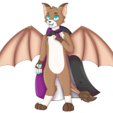 Bat furry with asexual cap