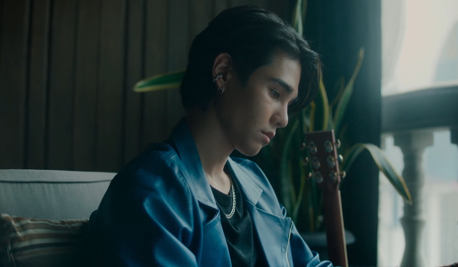 Kim Reading in Blue Leather
