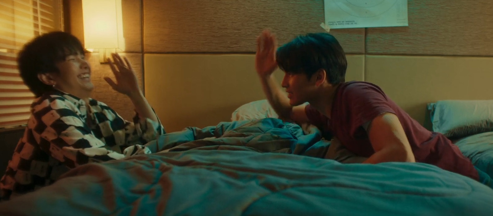 Pete and Porsche on Bed