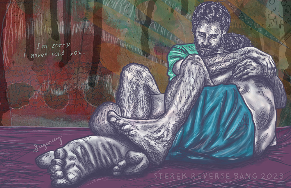 Derek holding Stiles