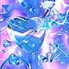 3d hearts and y2k style 3d objects together