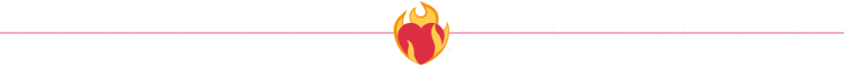 flaming heart symbol divider