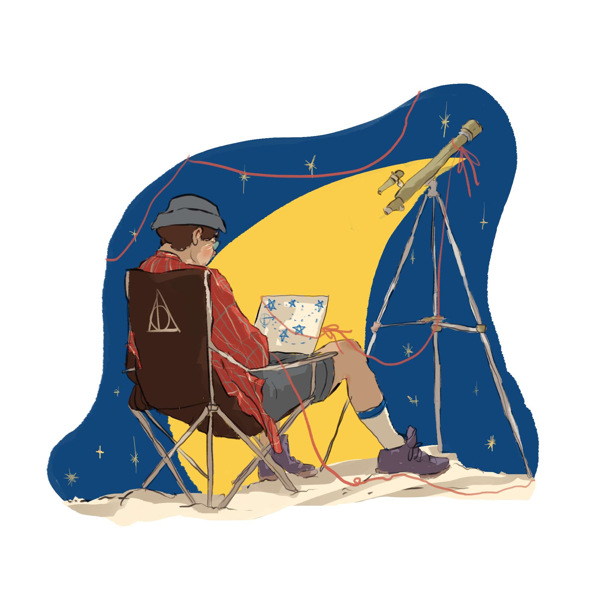 art showing Harry stargazing