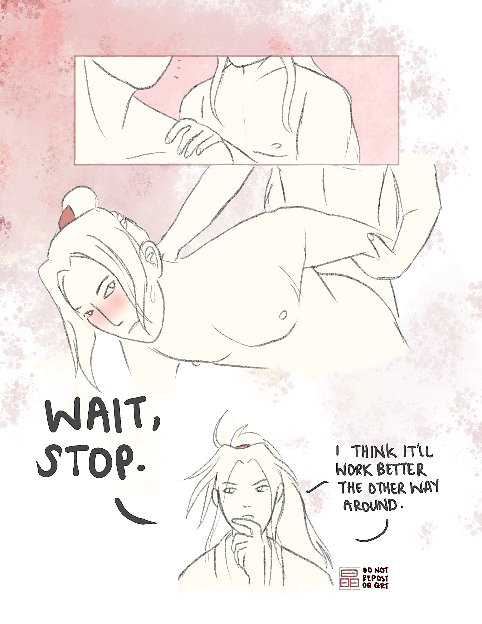 Wei Wuxian: WAIT, STOP. I think it'll work better the other way around.