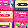 colorful disney themed cassette tapes