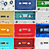 colorful cassette tapes