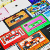 cassette tapes at an angle
