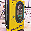 a yellow sports sony cassette walkman