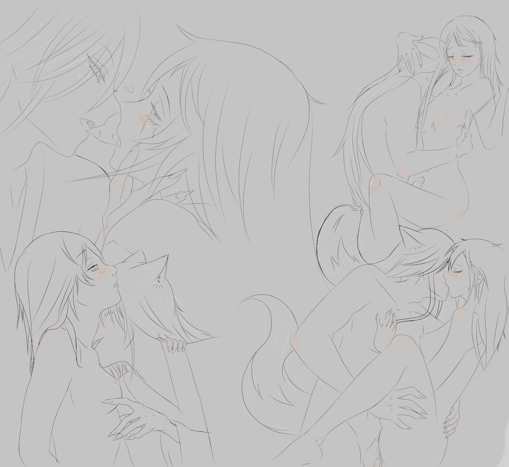 Tomoe and Nanami in a variety of sexual poses