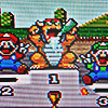 screen shot from super mario kart for the super nintendo entertainment system