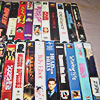 a bunch of different VHS movies gathered together shown by their spines
