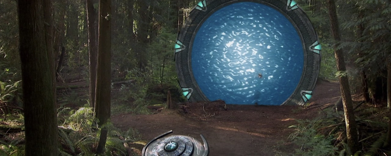 Banner of Stargate in forest