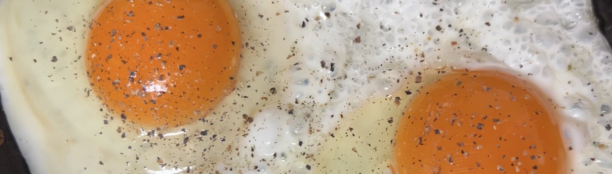 Banner of cooked eggs.