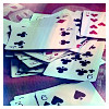 deck of poker cards on table