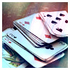deck of poker cards on table