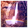 rainbow at waterfalls