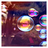 rainbow in soap bubbles