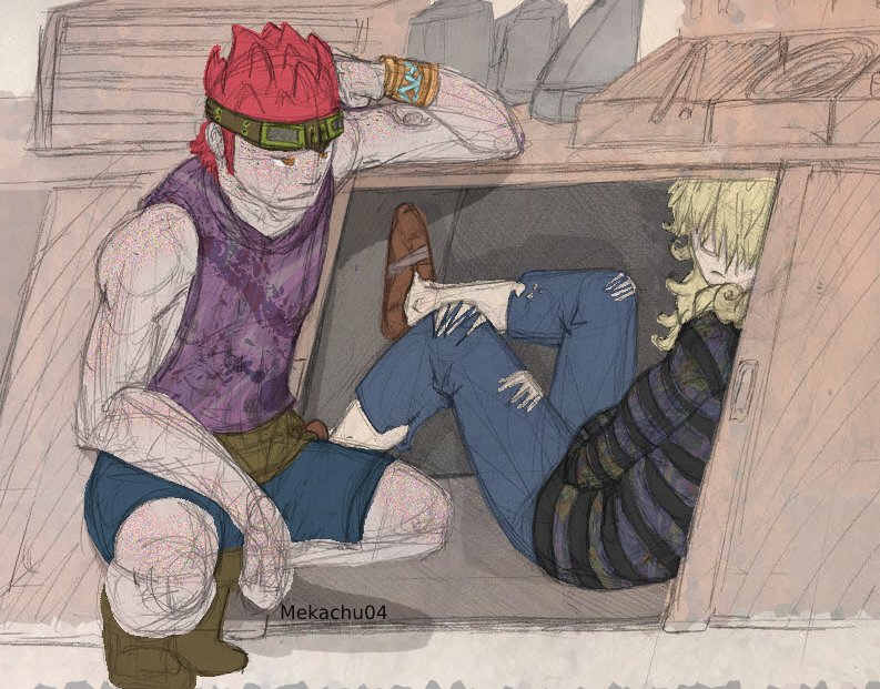 Killer had a perfectly good mattress in his brand new room and yet continued to wedge himself under Kidd's desk to sleep