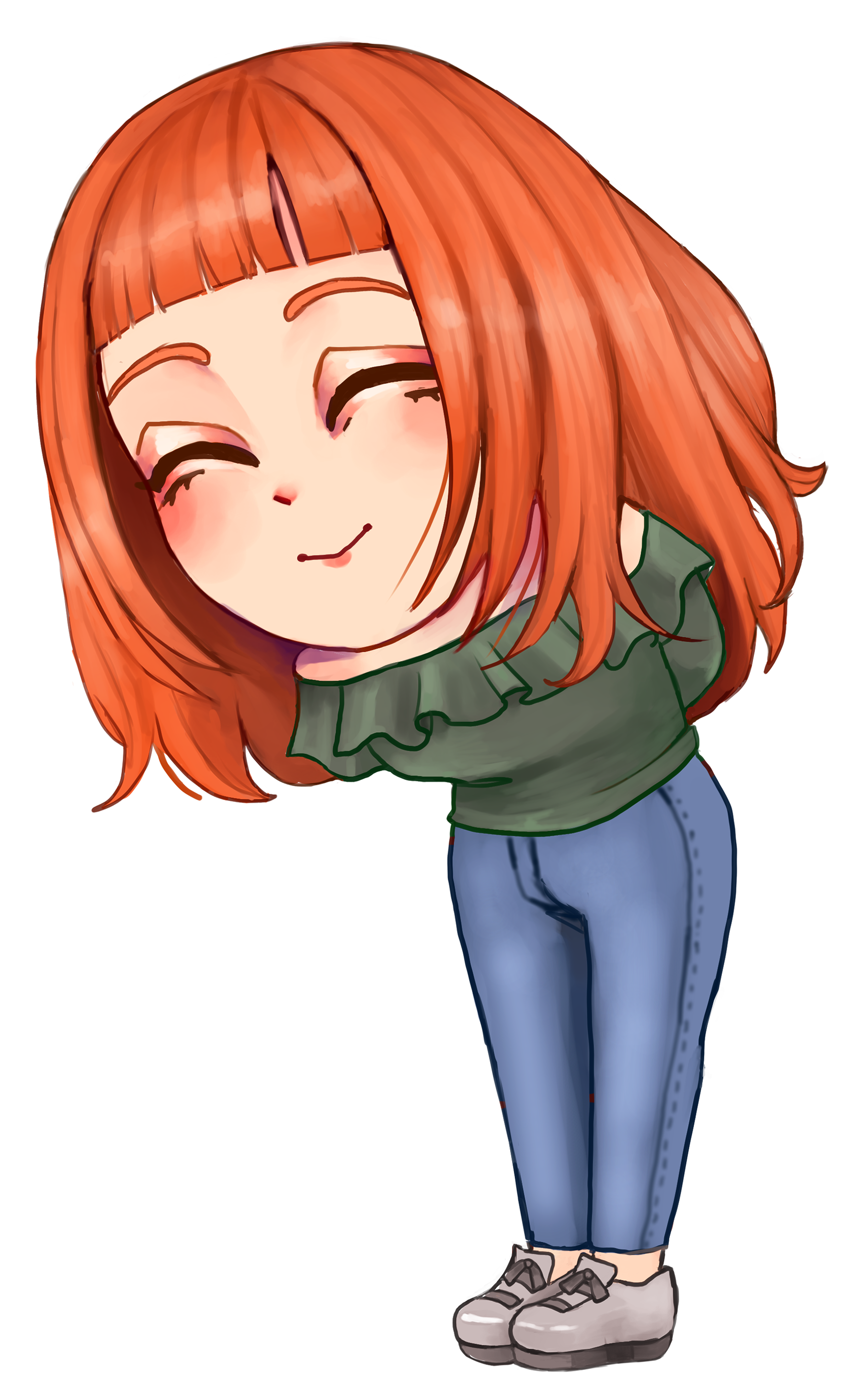 Alice Lorange en dessin chibi.