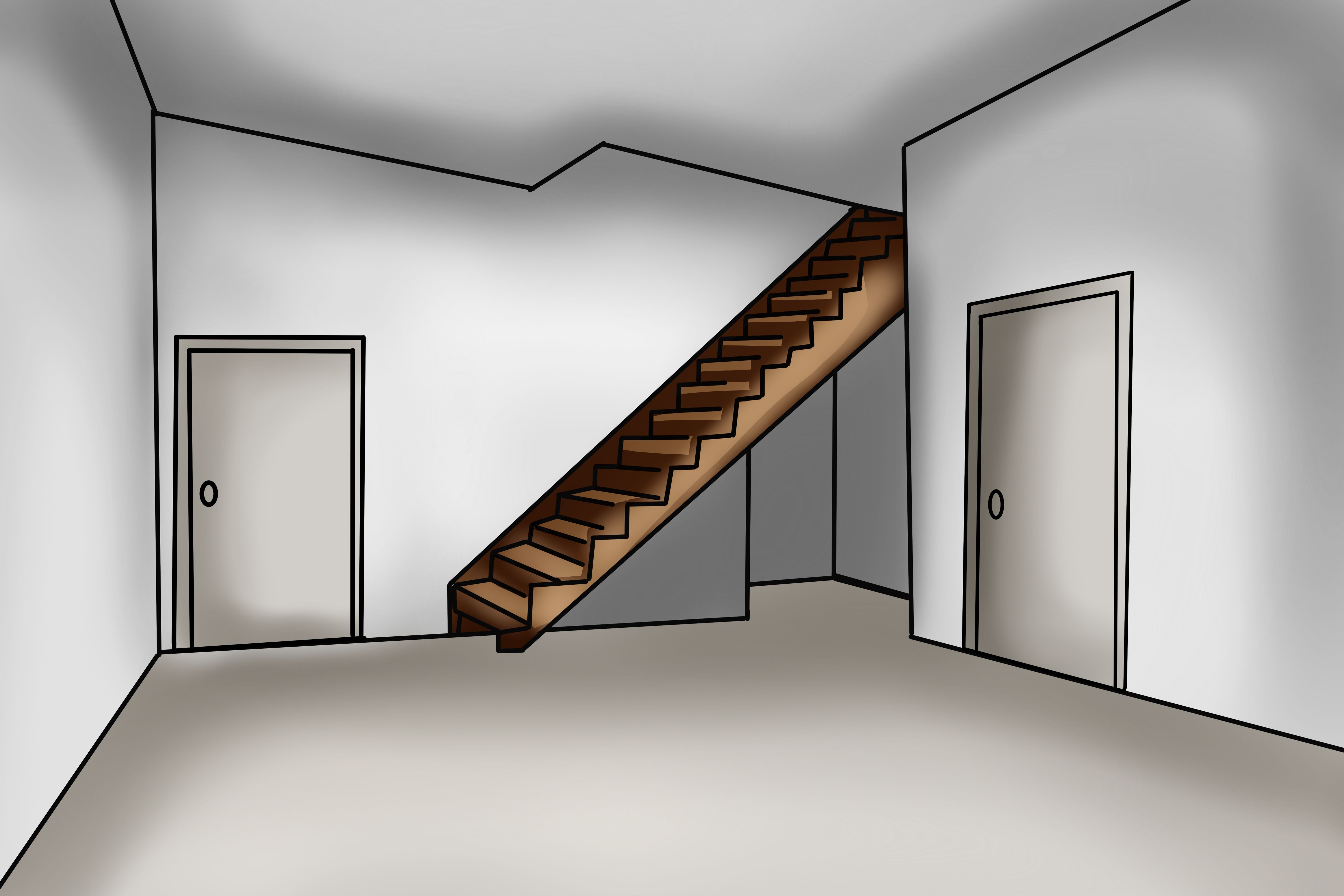 Basement with Doors