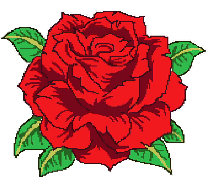 pixel art rose