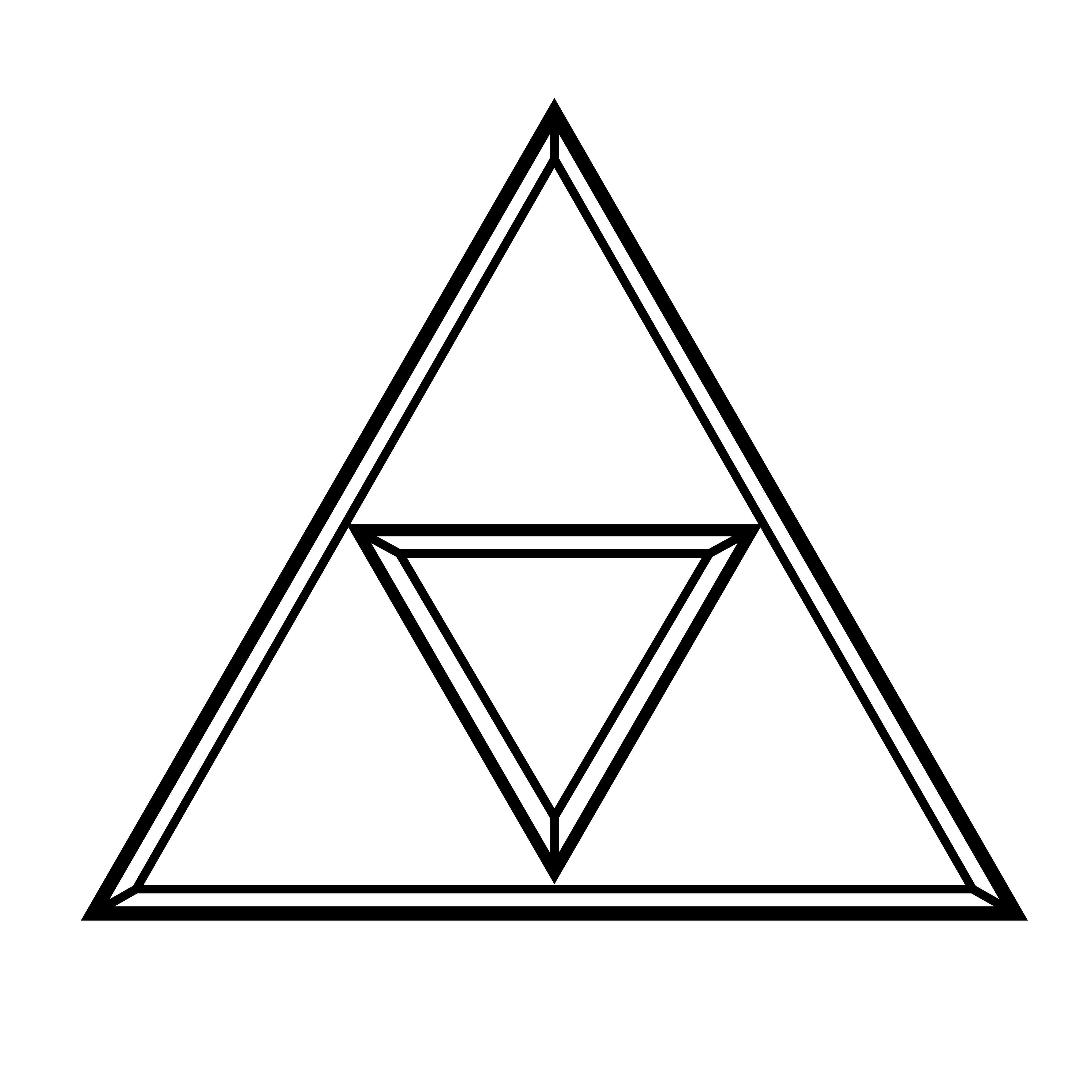 Triforce in line art.