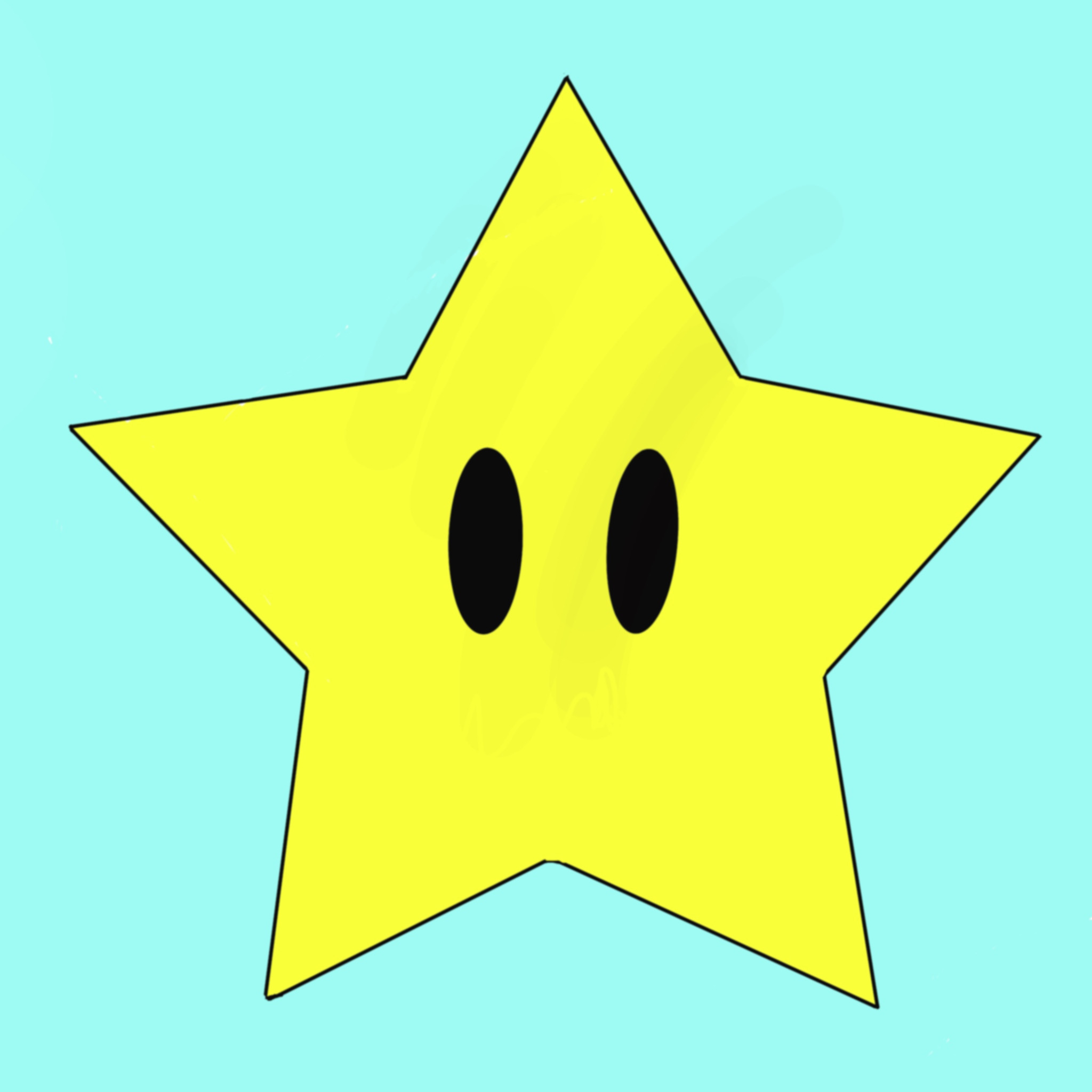 Mario's star, traced drawing.