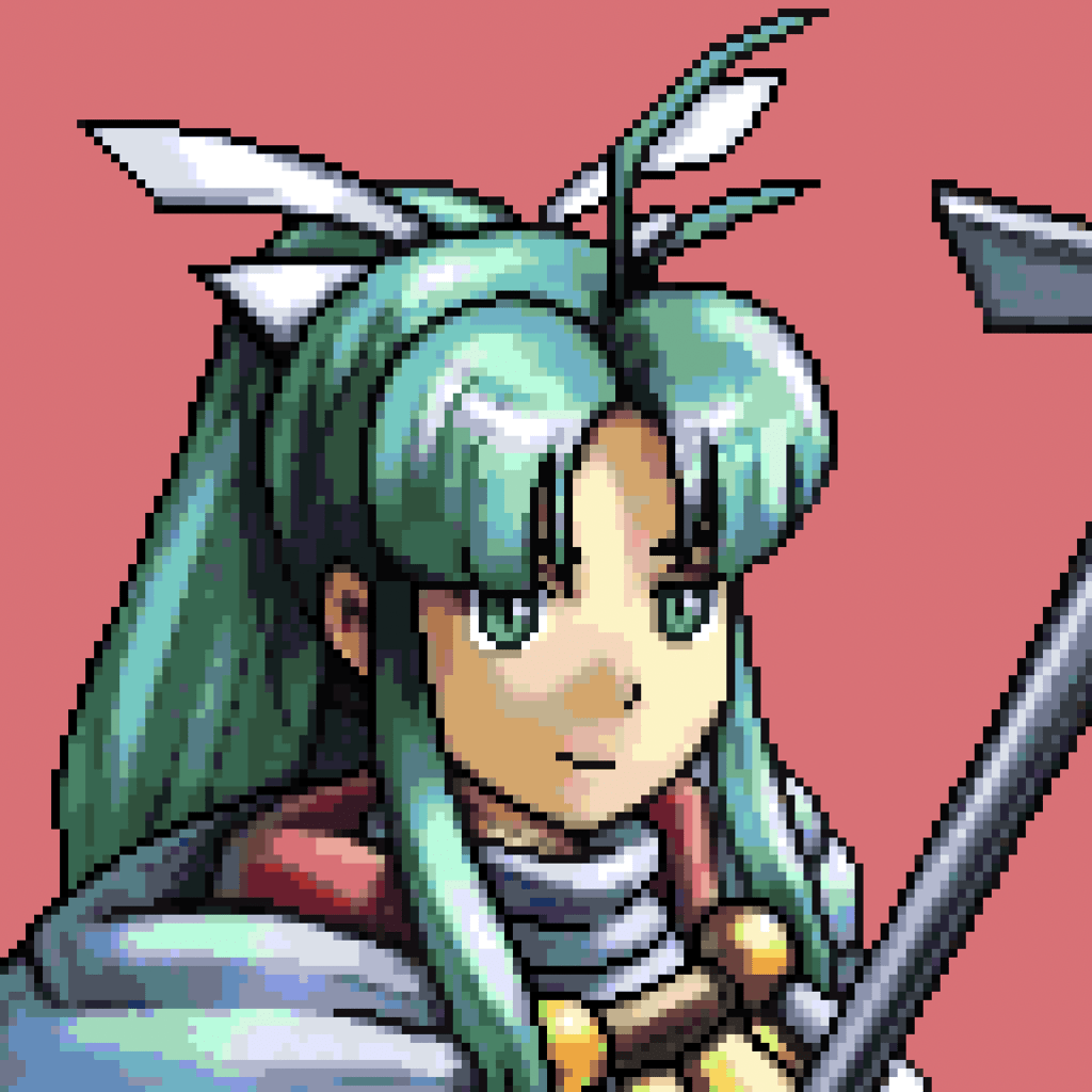 Mia headshot in pixels.