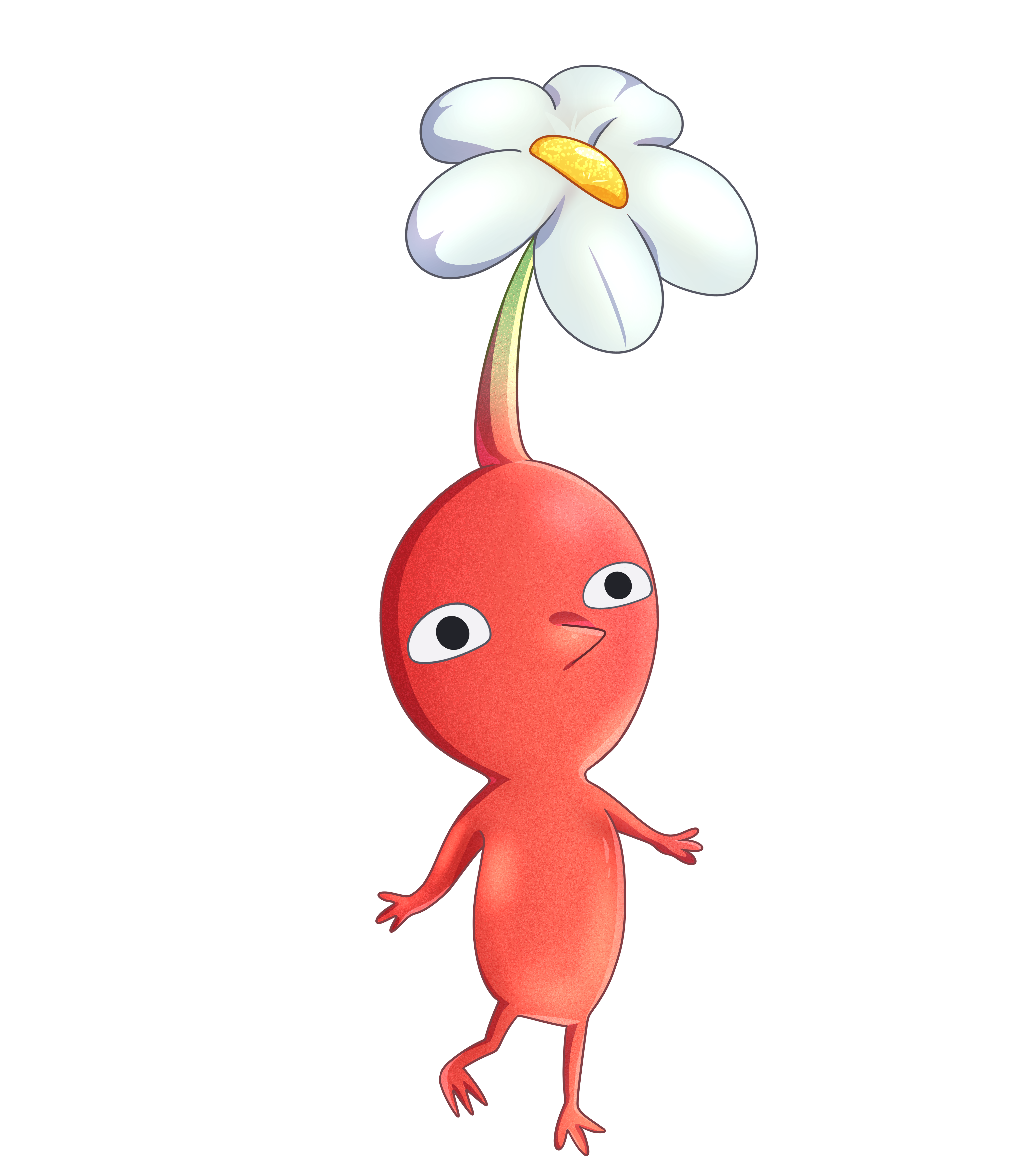 Red Pikmin without background color.