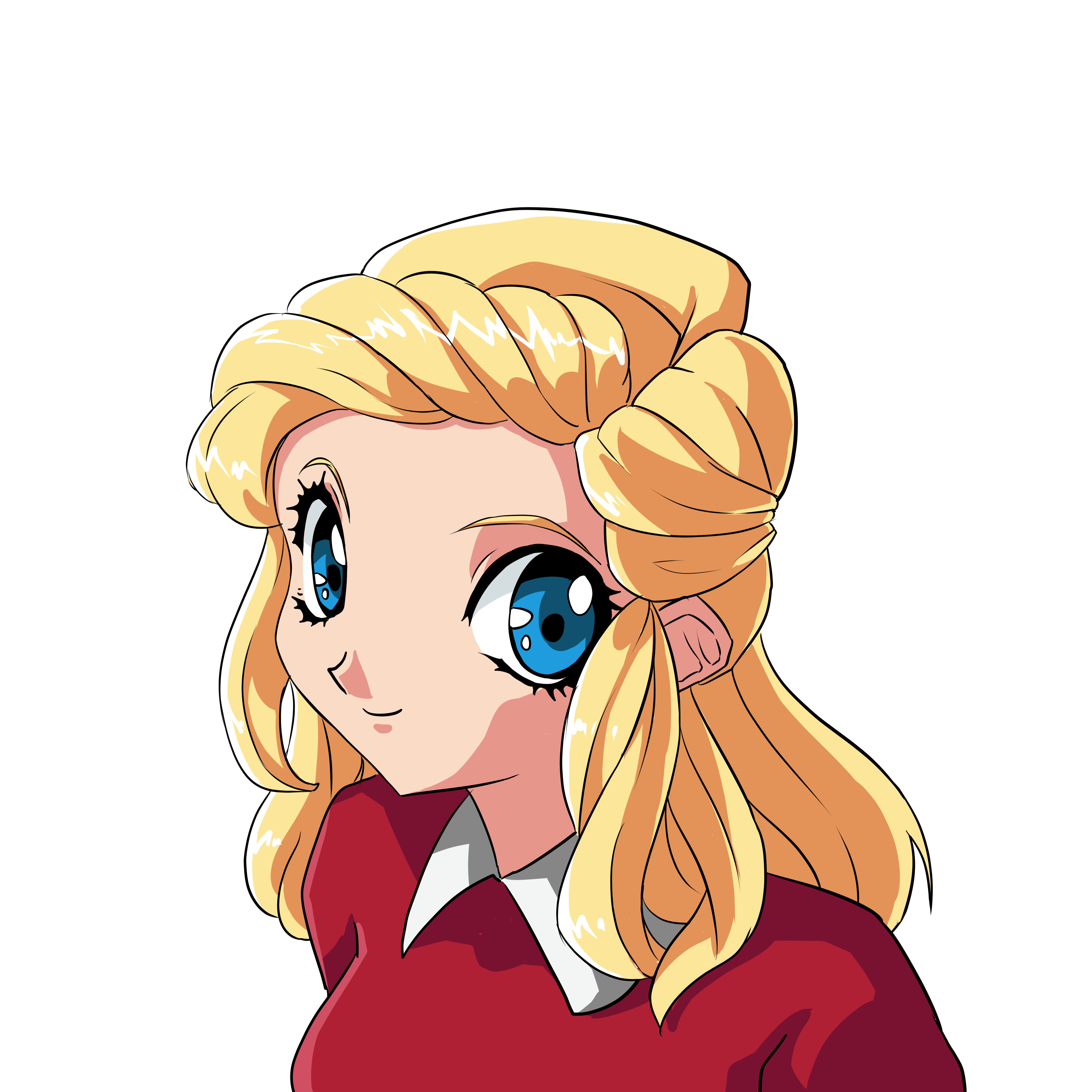 Imogen in retro anime style