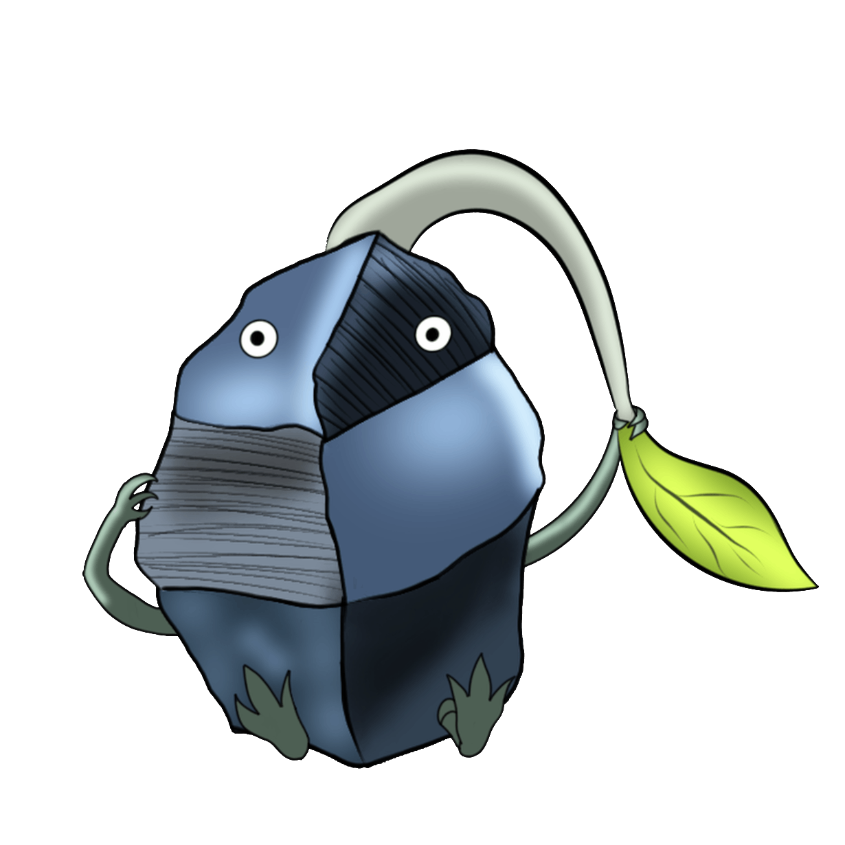 Pikmin roche, fond transparent.