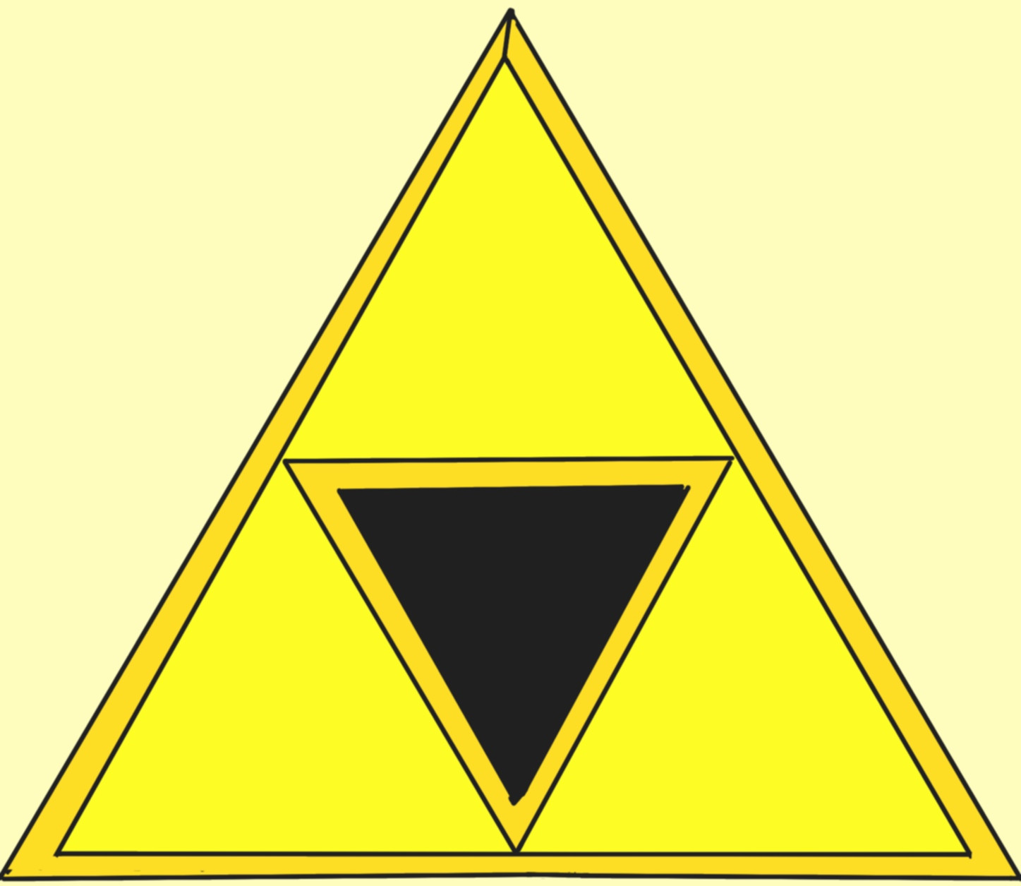 Legend of Zelda's Triforce, traced art.