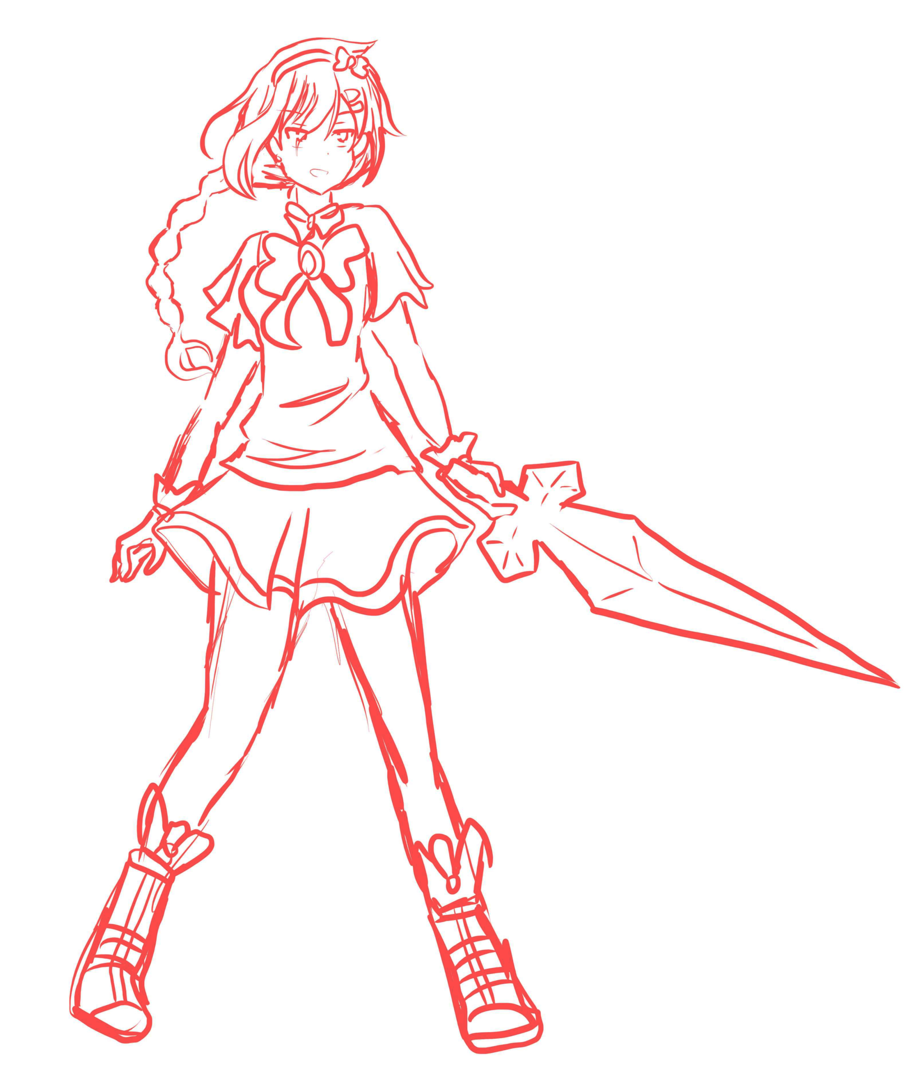 Sketch Magical Girl Blondinka