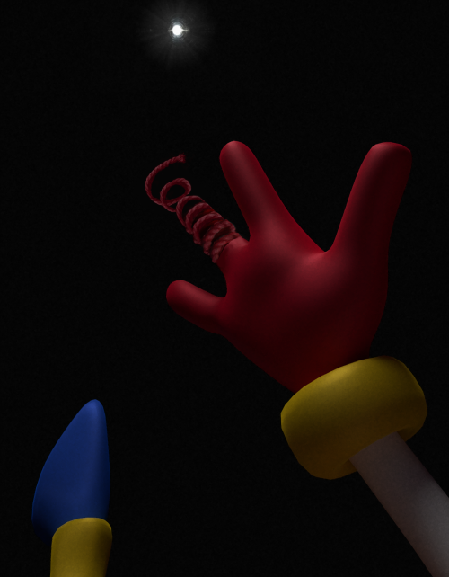 Pomni's finger unravelling