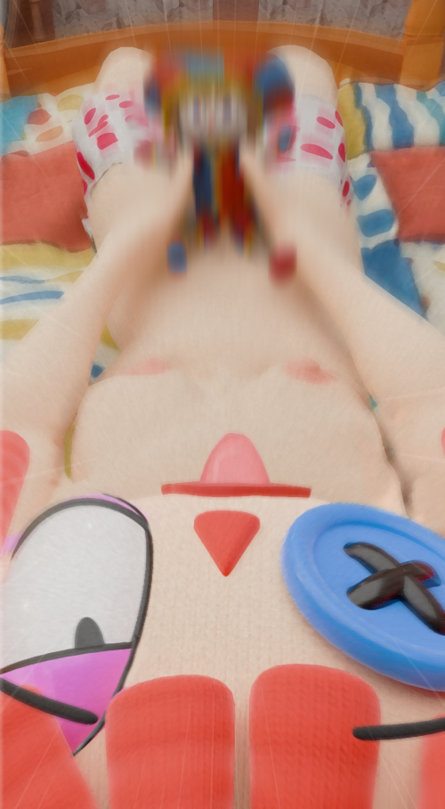 Ragatha sticking her tongue out as she fucks Pomni