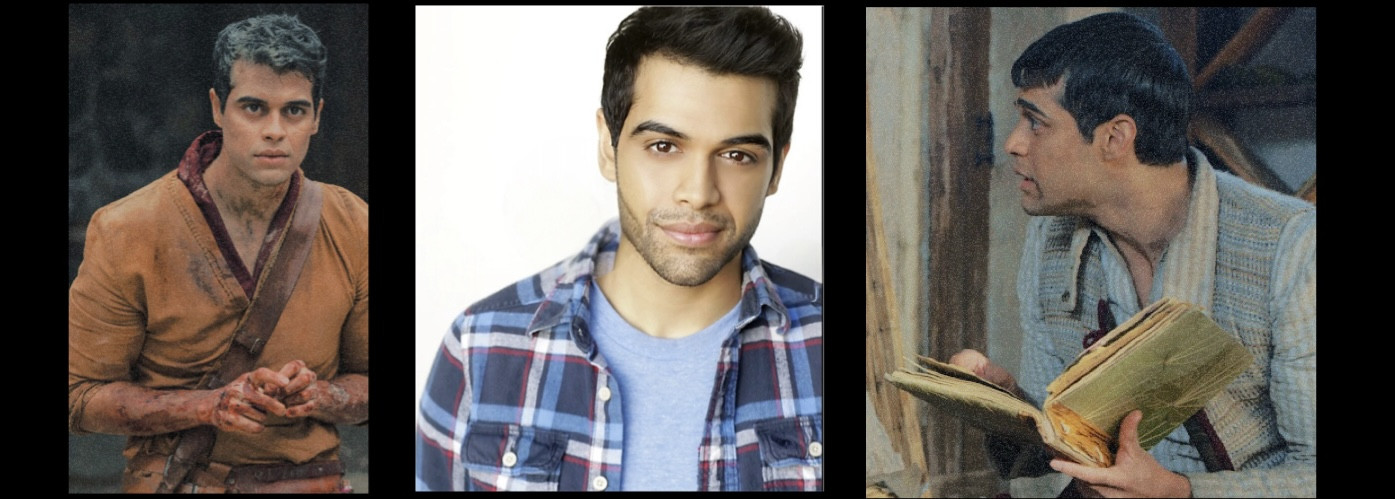 Three images of Indian man with straight, black hair and dark brown eyes