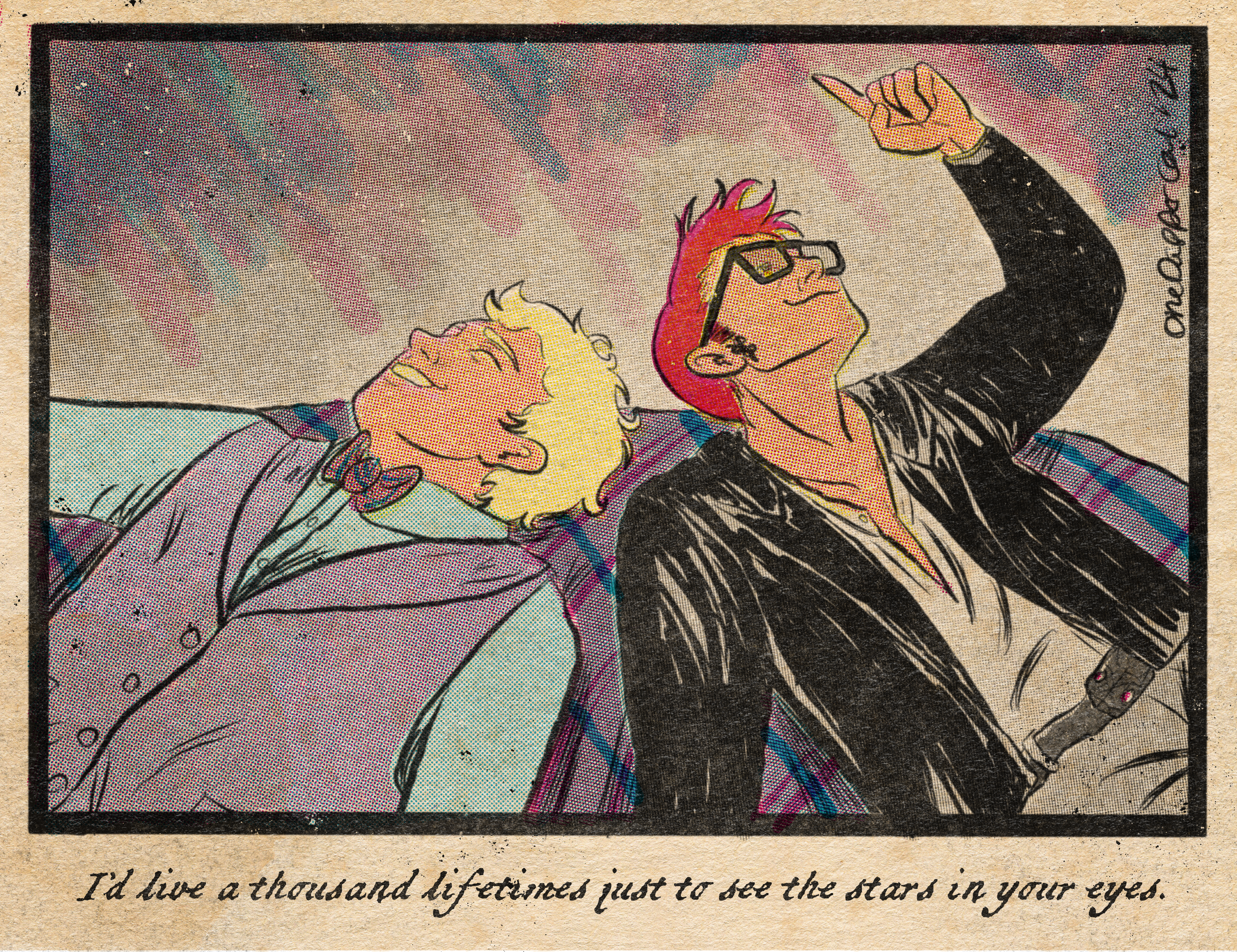 Aziraphale and Crowley stargaze 