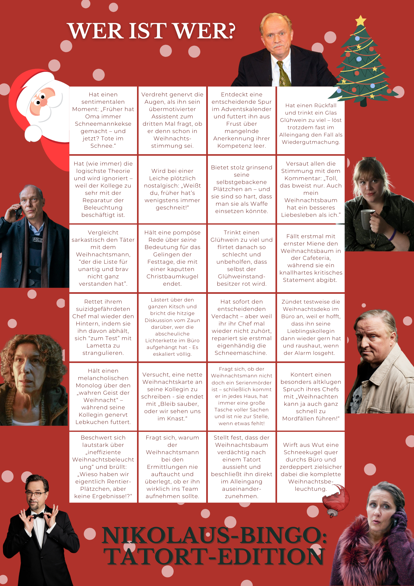 Nikolaus-Bingo: Tatort Edition