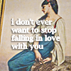 graziella by jules-joseph lefebvre with text edited atop that reads 'i don't ever want to stop falling in love with you'