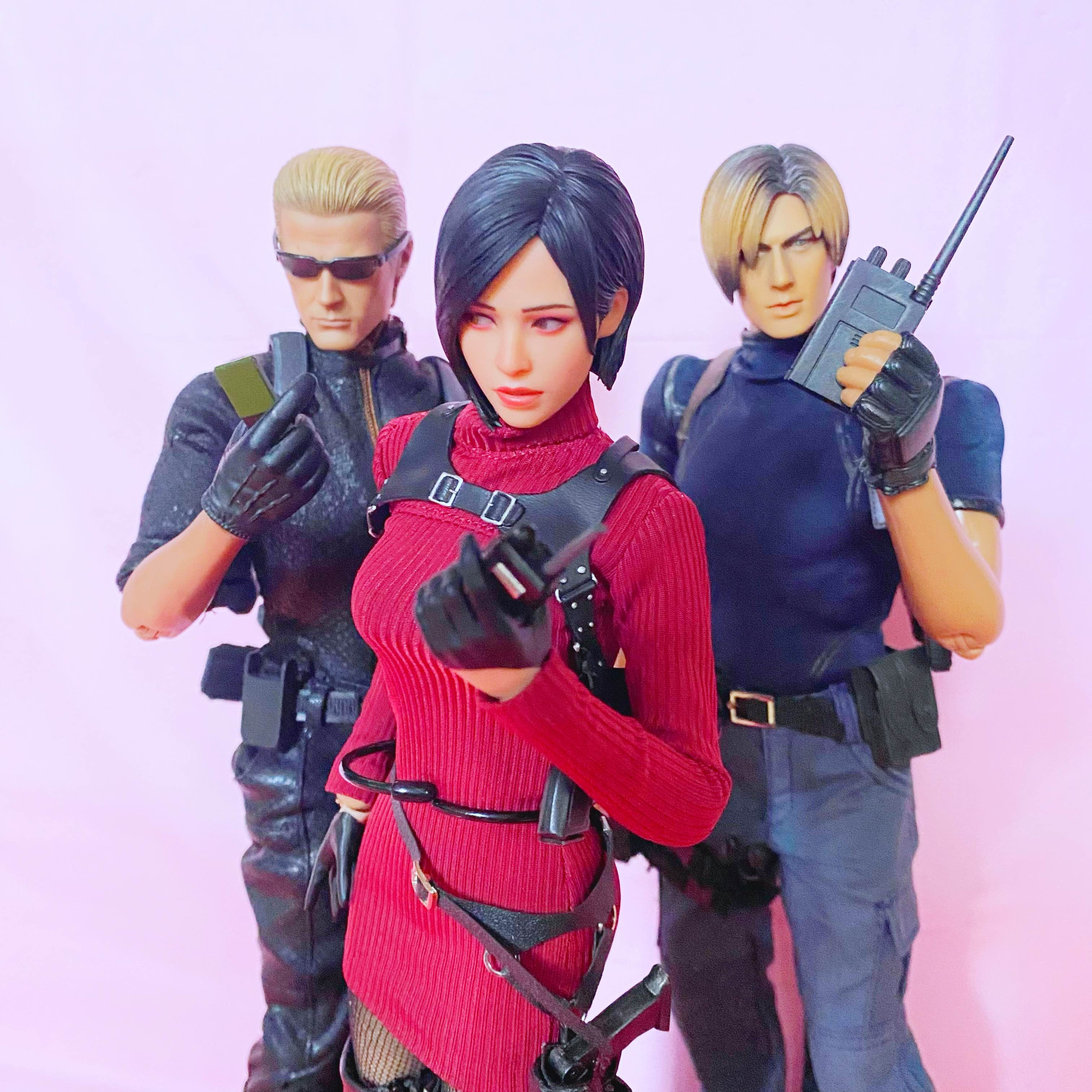 she looks great with dutch's wesker and leon!