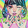 art by rian gonzales featuring a colorful 1990s themed girl