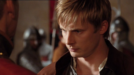 a picture of Arthur looking down and off to the side an upset look on his face directly after his father yells at him in the Valiant episode