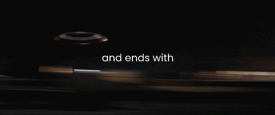 a gif of Steve and the winter soldier on a rooftop and the soldier throws the shield at Steve causing him to slide backwards and the text on the gif reads and ends with.