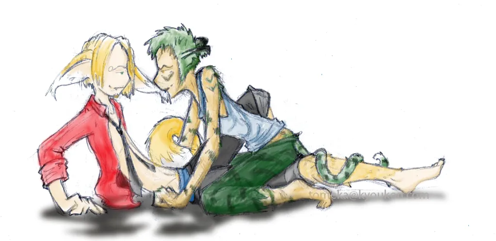 fox!sanji and tiger!zoro