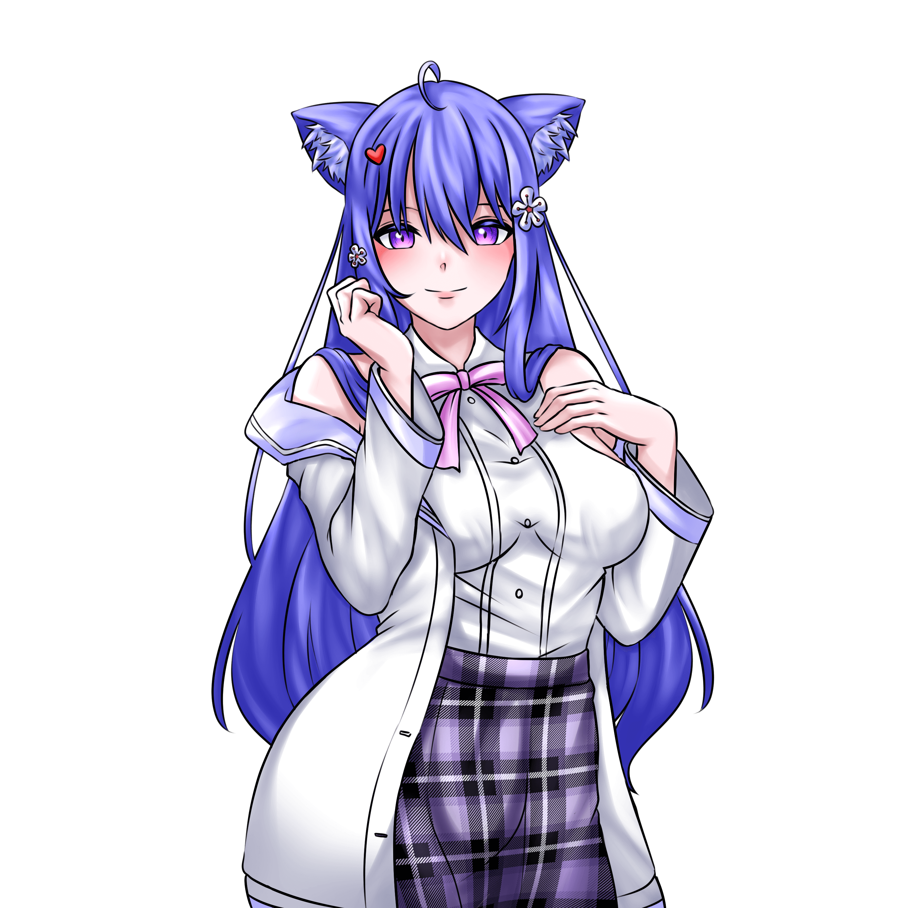 Cat girl Clara from Waifu game.