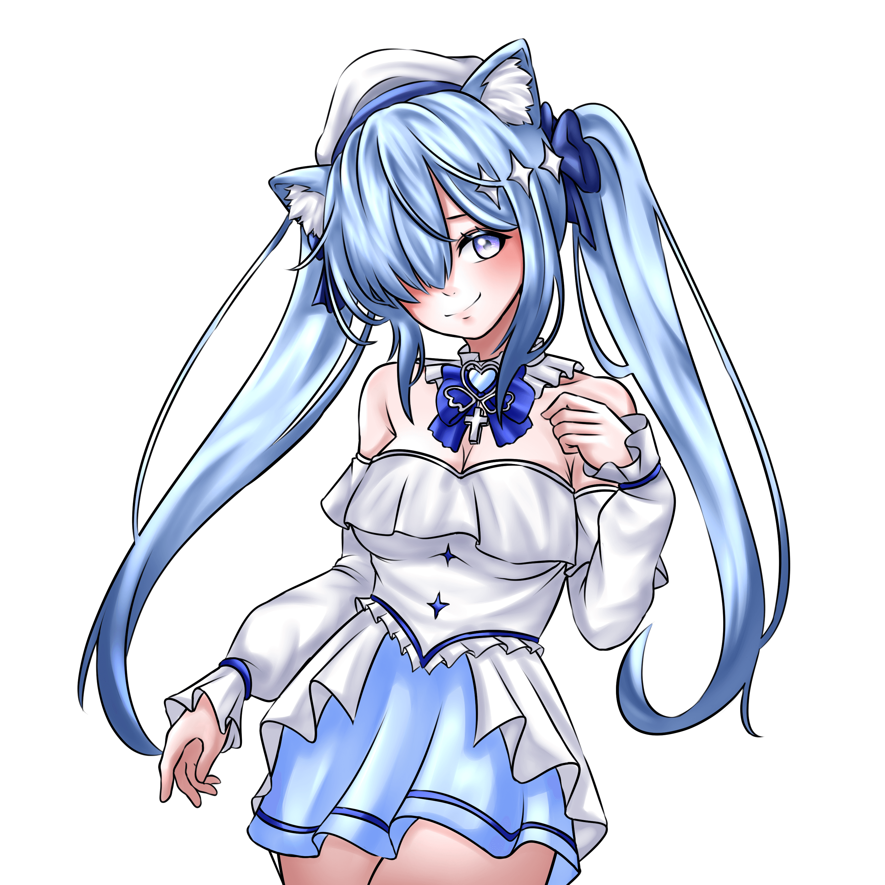 Cat girl Nikku from Waifu game.