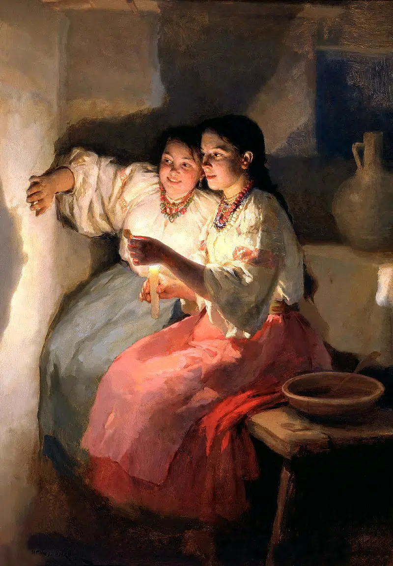 Holiday divination by Mykola Pymonenko.