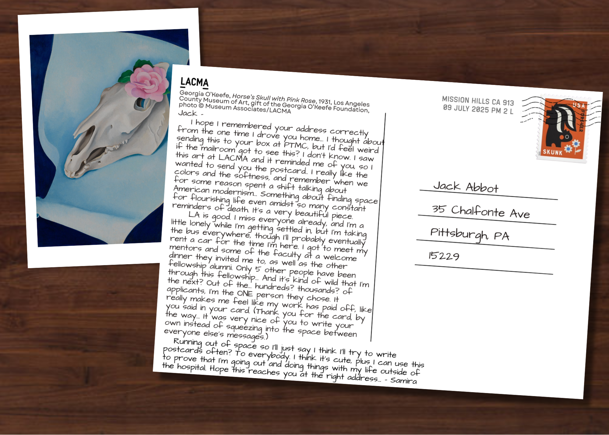 Samira's Postcard to Jack